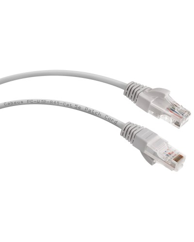 PC-UTP-RJ45-Cat.5e-20m-LSZH (9593c), серый. Патч-корд медный. CABEUS в Кургане