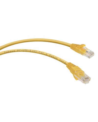 PC-UTP-RJ45-Cat.6-1.5m-YL (8706c), желтый. Патч-корд медный. CABEUS в Кургане