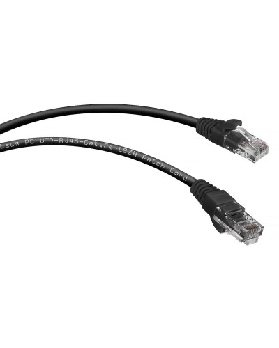 PC-UTP-RJ45-Cat.5e-1m-BK-LSZH (9537c), чёрный. Патч-корд медный. CABEUS в Кургане