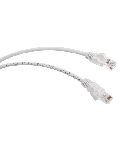 PC-UTP-RJ45-Cat.6-3m-WH (8673c), белый. Патч-корд медный. CABEUS в Кургане