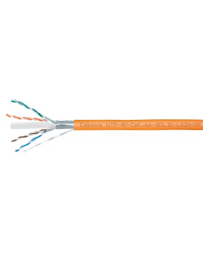 UTP-4P-Cat.6a-SOLID-LSZH-OR (11374c). Кабель «витая пара» (LAN) для структурированных систем связи. CABEUS в Кургане