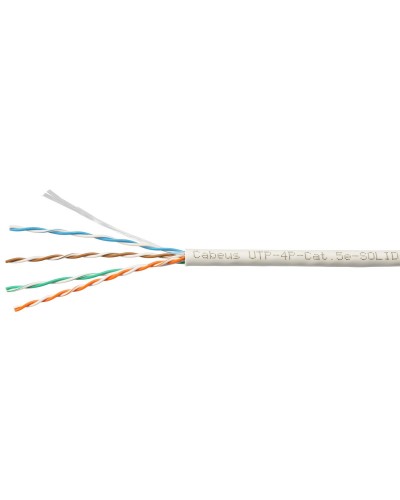 UTP-4P-Cat.5e-SOLID-LSLTx-GY-100 (10945c-5). Кабель «витая пара» (LAN) для структурированных систем связи. CABEUS в Кургане