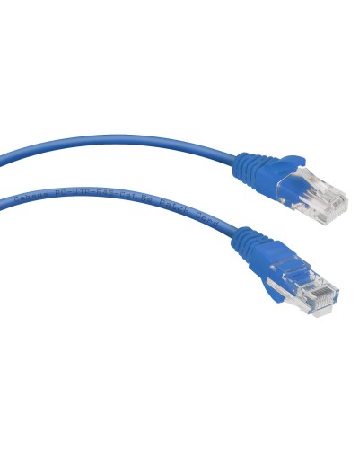 PC-UTP-RJ45-Cat.5e-0.15m-BL (8989c), синий. Патч-корд медный. CABEUS в Кургане