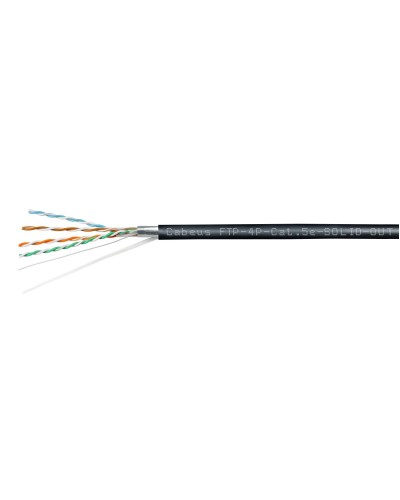 FTP-4P-Cat.5e-SOLID-OUT-PE-UV (11792c). Кабель «витая пара» (LAN) для структурированных систем связи. CABEUS в Кургане