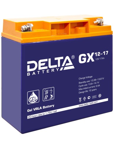 Delta GX 12-17. Аккумулятор герметичный свинцово-кислотный. Delta в Кургане