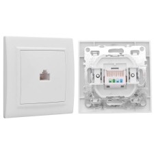 Минск Розетка RJ-45 1-местная СП (ERK01-035-10). Розетка RJ-45 1-местная СП. EKF