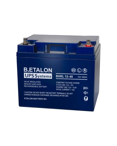B.ETALON BHRL 12-40. Аккумулятор герметичный свинцово-кислотный. ETALON в Кургане