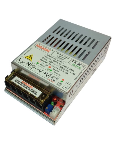 50W/12-24V/120AL. Импульсный блок питания. FARADAY в Кургане