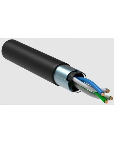 GENERICA F/UTP 5E 24AWG 2PR LDPE 1м черный 305м (BC3-C5E02-339-305-R-G). Кабель «витая пара» (LAN) для структурированных систем связи. IEK в Кургане