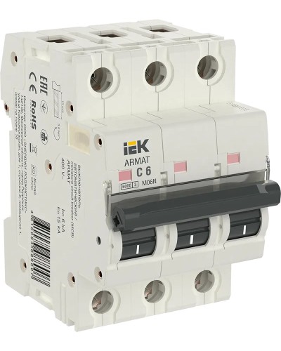 M06N 3P C 6А 6кА ARMAT (AR-M06N-3-C006). Автоматический выключатель. IEK в Кургане