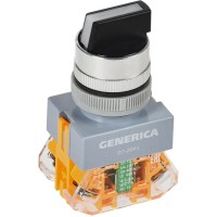 Переключатель D7-20X3 на 3 положения черный GENERICA (BSW50-20X3-3-21-3-K02-G). Переключатель. IEK