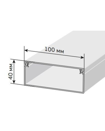 Короб 100х40 ЭЛЕКОР (CKK10-100-040-1-K01). Кабель-канал с двойным замком. IEK в Кургане