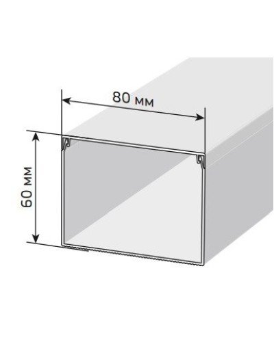 Короб 80х60 ЭЛЕКОР (CKK10-080-060-1-K01-008). Кабель-канал с двойным замком. IEK в Кургане