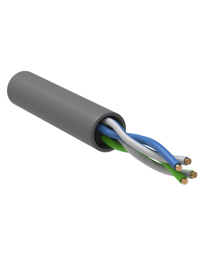 GENERICA U/UTP кат. 5 CCA 100МГц 2 пары PVC INDOOR серый (BC1-C502-111-305-G). Кабель «витая пара» (LAN) для структурированных систем связи. IEK в Кургане