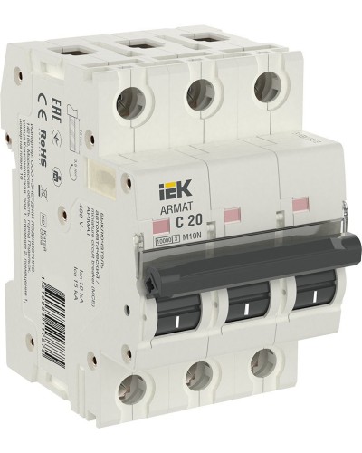 M10N 3P C 20А 10кА ARMAT (AR-M10N-3-C020). Автоматический выключатель. IEK в Кургане