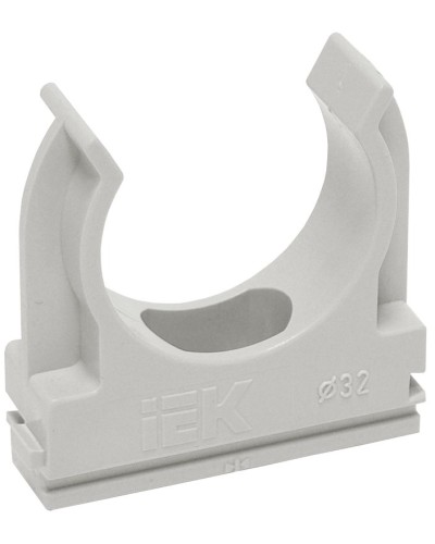 Держатель с защёлкой D25 серый ELASTA (100 шт) (CTA10D-CF25-K41-100). Держатель с защёлкой. IEK в Кургане