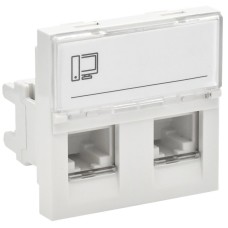 Розетка RJ45 кат.6 PRIMER РКИ-22-00-П-6 белый IEK (PR-KK40D-RI-0-2-2C06U-K01). Розетка RJ-45. IEK