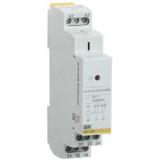 Реле промежуточное модульное OIR 2 контакта 8А 24В AC/DC (OIR-208-ACDC24V). Реле промежуточное модульное. IEK