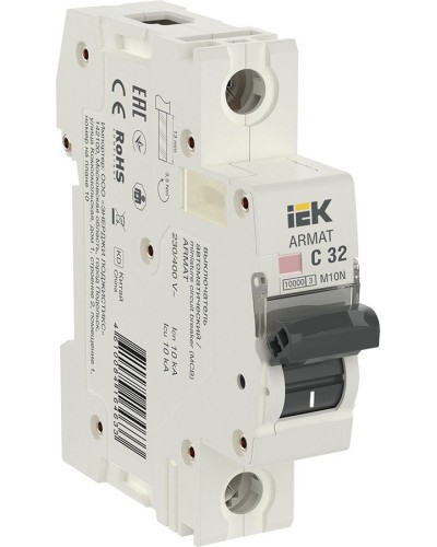 M10N 1P C 32А 10кА ARMAT (AR-M10N-1-C032). Автоматический выключатель. IEK в Кургане