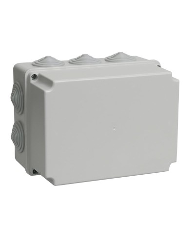 Коробка распаячная КМ41246 190х140х120 открытой проводки IP55 10 гермовводов серая (UKO10-190-140-120-K41-55). Коробка распаячная безгалогенная (HF). IEK в Кургане