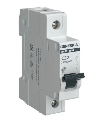 GENERICA ВА47-29М 1P C 32А 4,5кА (MVA21-1-032-C-G). Автоматический выключатель. IEK в Кургане