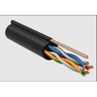 GENERICA U/UTP 5E 24AWG 4PR LDPE трос черный (BC3-C5E04-159-305-R-G). Кабель «витая пара» (LAN) для структурированных систем связи. IEK