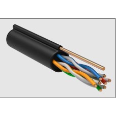 GENERICA U/UTP 5E 24AWG 4PR LDPE трос черный (BC3-C5E04-159-305-R-G). Кабель «витая пара» (LAN) для структурированных систем связи. IEK