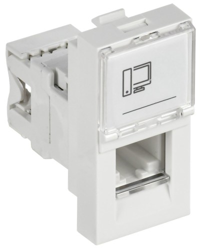 Розетка RJ45 кат.6 PRIMER РКИ-10-00-П-6 белый IEK (PR-KK40D-RI-0-1-C06U-K01). Розетка RJ-45. IEK в Кургане