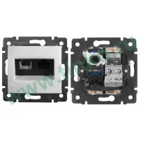 Розетка Valena 2xRJ11+RJ45 Cat.6, белый (770080). Розетка. LegranD