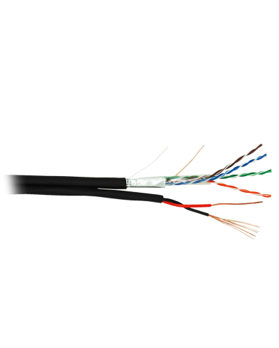 F/UTP 4pair, Cat5e, Out, PVC+PWR (EC-UF004-5E-PC075-PE-BK). Кабель «витая пара» (LAN) для структурированных систем связи. NETLAN в Кургане