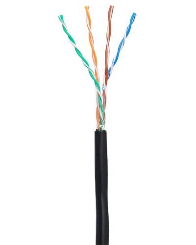 U/UTP 4pair, Cat5e, Out, PE (EC-UU004-5E-PE-BK-1). Кабель «витая пара» (LAN) для структурированных систем связи. NETLAN в Кургане