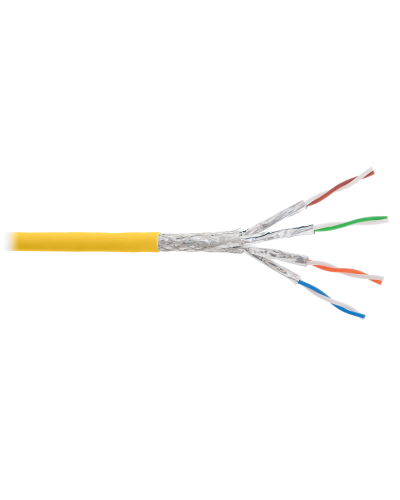 S/FTP, 4pair, Cat7a, Solid, In, LSZH (NKL 4375C-YL). Кабель «витая пара» (LAN) для структурированных систем связи. NIKOLAN в Кургане