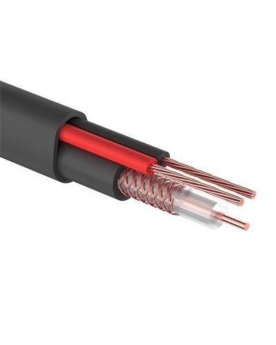 КВК-П-2+2x0,50 мм² (Cu/CCA) черный PROconnect (01-4215). Кабель комбинированный для систем видеонаблюдения. PROCONNECT в Кургане