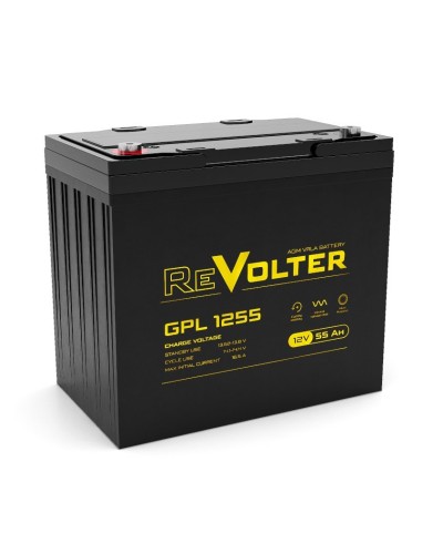 Revolter GPL 1255. Аккумулятор автомобильный герметичный свинцово-кислотный. Revolter в Кургане