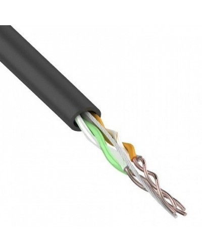U/UTP, CAT 5e, PE, 2PR, 24AWG, OUTDOOR, SOLID, черный, 305м, REXANT (01-0025). Кабель «витая пара» (LAN) для структурированных систем связи. Rexant в Кургане