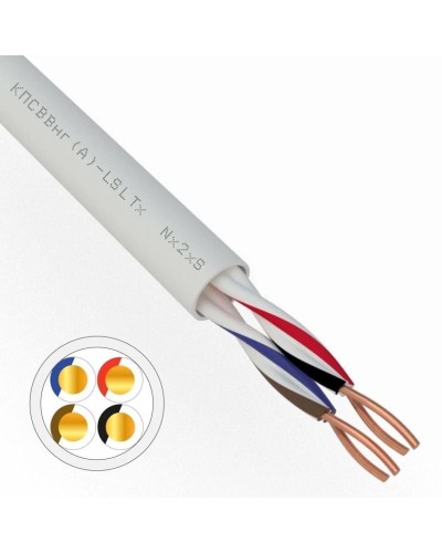 КПСВВнг(А)-LSLTx 2х2х0,75 REXANT (01-4876). Кабель для систем передачи данных пониженной пожароопасности c низким дымо- и газовыделением, с низкой токсичностью продуктов горения. Rexant в Кургане