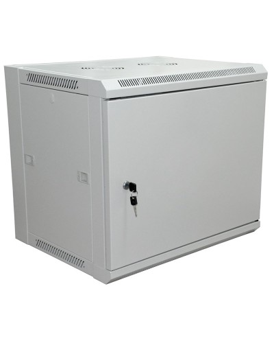Шкаф телекоммуникационный 19 настенный 6U 600×450×370 мм (ШxГxВ) - передняя дверь металл, боковые стенки съемные (разобранный), RAL 7035 (04-2210). Шкаф телекоммуникационный 19 настенный 6U. Rexant в Кургане