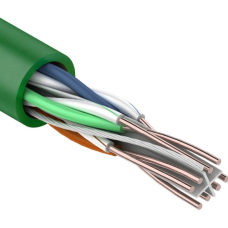 U/UTP, CAT 6, нг(А)-LSLTx, 4х2х0,575мм, 23AWG, INDOOR, SOLID, зеленый, 305м REXANT (01-0071). Кабель «витая пара» (LAN) для структурированных систем связи. Rexant