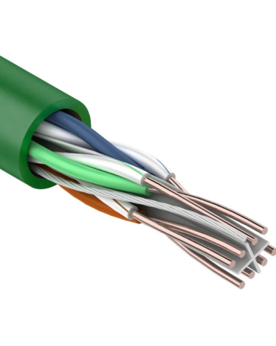 U/UTP, CAT 6, нг(А)-LSLTx, 4х2х0,575мм, 23AWG, INDOOR, SOLID, зеленый, 305м REXANT (01-0071). Кабель «витая пара» (LAN) для структурированных систем связи. Rexant в Кургане