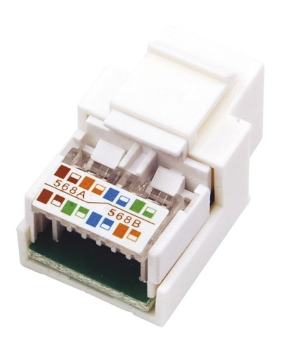 Модуль Keystone Jack RJ-45(8P8C), UTP, CAT 5e, тип 180 градусов, белый REXANT (03-1011). Модуль Keystone Jack. Rexant в Кургане