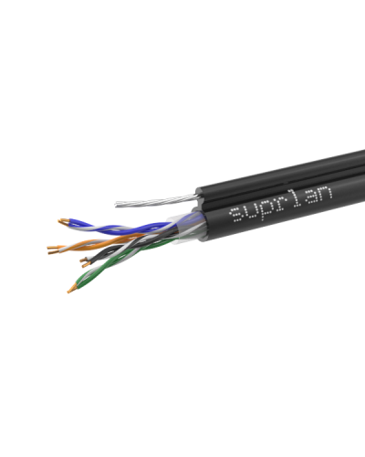 UTP Cat.5e 4x2x0,51 Cu PE Outdoor T-FG8 (трос) Premium (01-0308-1). Кабель «витая пара» (LAN) для структурированных систем связи. SUPRLAN в Кургане
