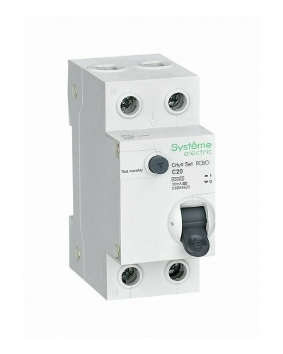 City9 Set 1P+N С 20А 4.5kA 30мА A 230В (C9D55620). Автоматический выключатель дифференциального тока. Systeme Electric в Кургане