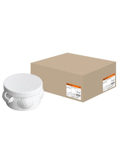 Коробка ОП D65х40мм, крышка, IP54, 4вх. (SQ1401-0501). Распаячная коробка. TDM ЕLECTRIC в Кургане