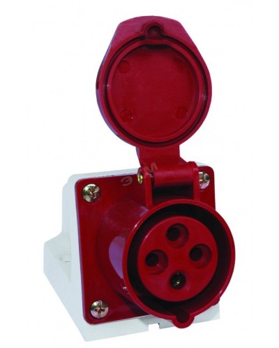 Розетка 124 стационарная 3Р+РЕ 32А 380В IP44 (SQ0602-0005). Розетка. TDM ЕLECTRIC в Кургане