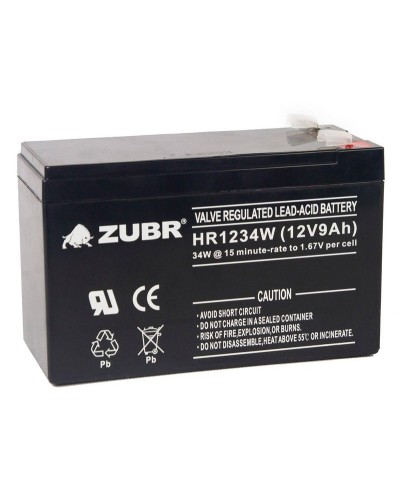 ZUBR HR 1234W (12V, 9Ah). Аккумулятор герметичный свинцово-кислотный. ZUBR в Кургане