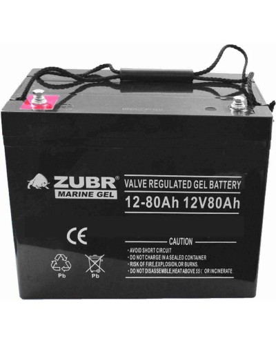 ZUBR MARINE GEL NPG 12-80 (12V, 80Ah). Аккумулятор герметичный свинцово-кислотный. ZUBR в Кургане