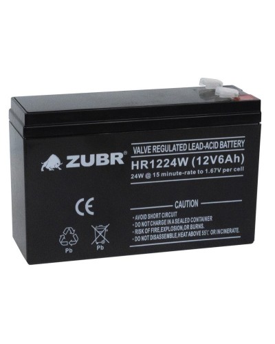 ZUBR HR 1224W (12V, 6Ah). Аккумулятор герметичный свинцово-кислотный. ZUBR в Кургане