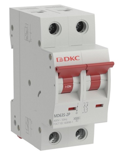 YON max MD63S 2P 20А 4,5кА C (MD63S-2PC20). Автоматический выключатель. ДКС в Кургане