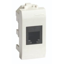 Розетка RJ-45 Brava 1 модуль слоновая кость (75457S): Розетка компьютерная с одним разъёмом