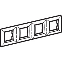 Рамка на 2+2+2+2 модуля (четырехместная), белая (75014W): Рамка четырехместная, Brava